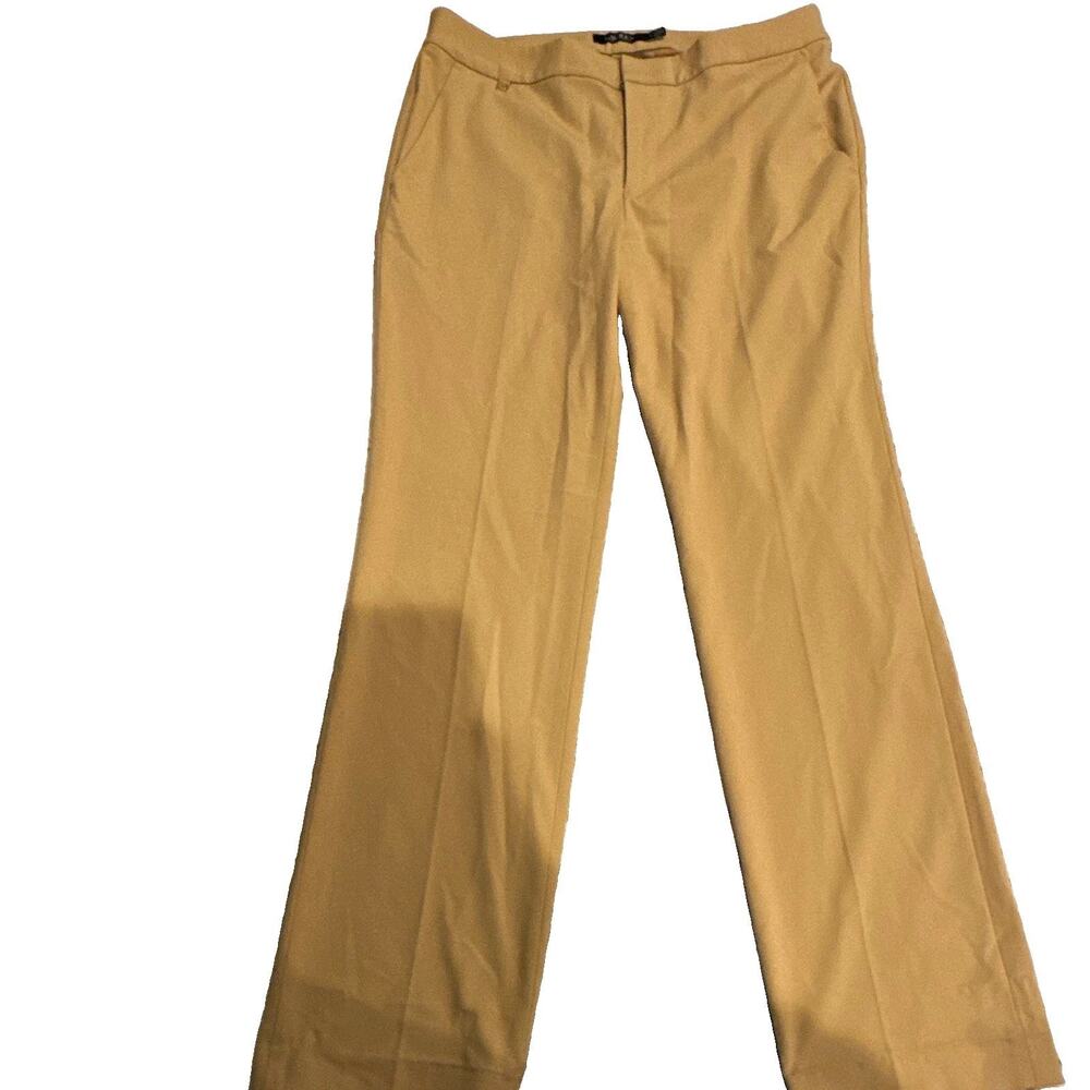 Lauren Ralph Lauren Women’s Beige Dress Pants Straight Leg Flat Front Solid